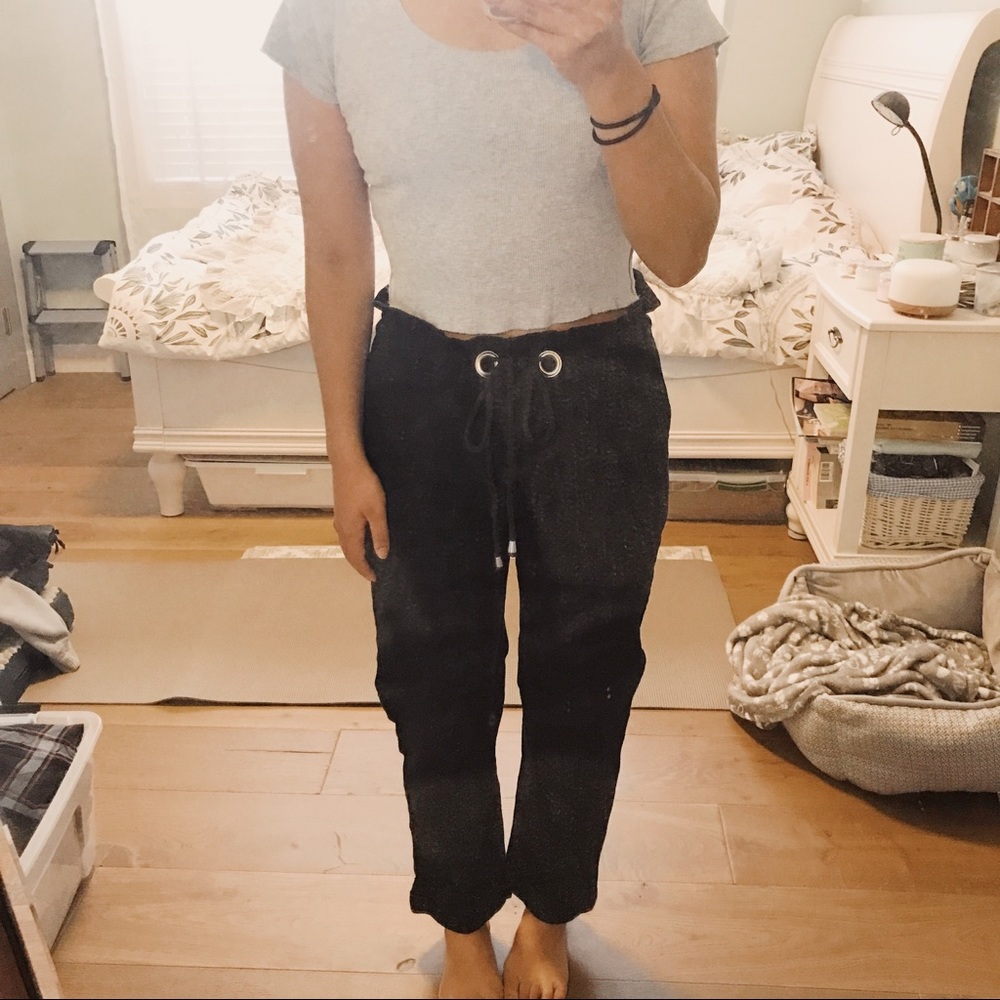 SOLD - UO straight pant w tie